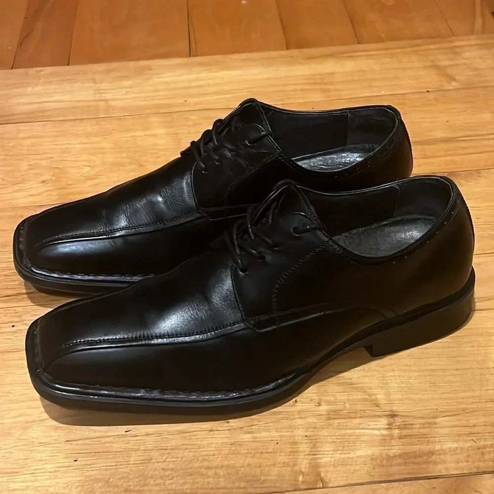 Florsheim 18454-01 Black Leather Men’s Oxford Lace Up Shoe 9D - Picture 2 of 8